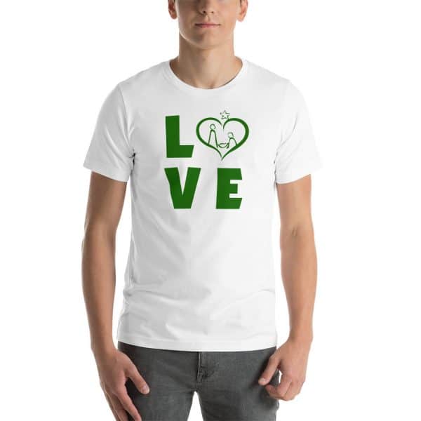 Short-Sleeve Unisex T-Shirt in white and different models