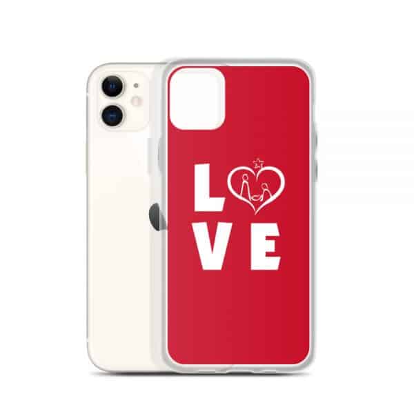 iPhone case with LOVE slogan in different models